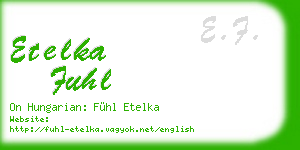 etelka fuhl business card